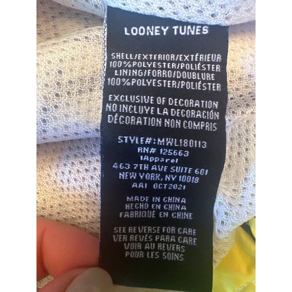 Looney Tunes Members Only Jacket M Polyester Streetwear Novelty - Picture 3 of 5